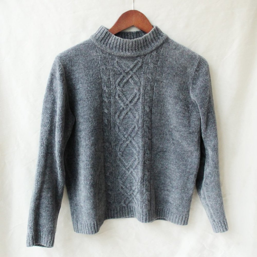Cable Knit Blue Sweater